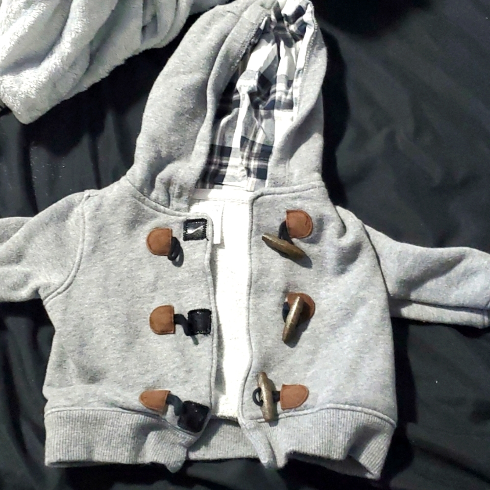 Carters 3 month jacket with velcro tabs on front